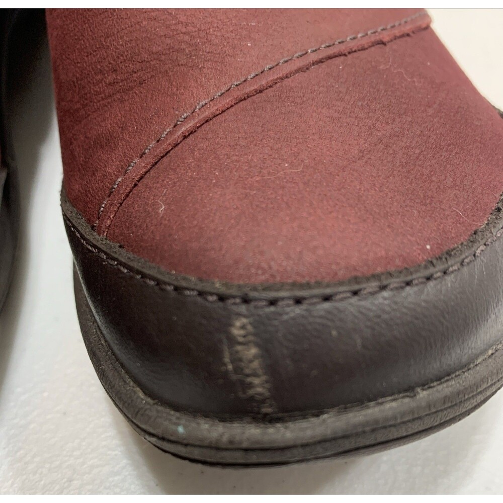 Merrell Dassie Buckle Loafer Shoes Womans 7.5 Deep Red Espresso Leather Comfort - Picture 9 of 11